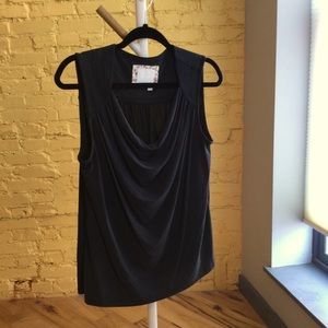 Draped Sleeveless Blouse